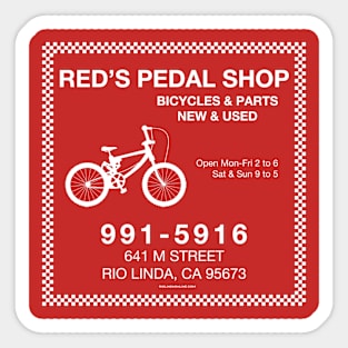 Red's Pedal Shop Sticker